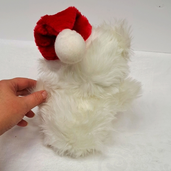 Vintage CHRISTMAS "Santakin" plush with rubber face  teadybear - Picture 4 of 5